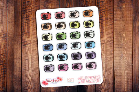 Cameras Doodle Icon Planner Stickers D025