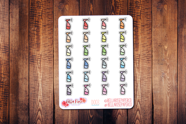 Cleaning Spray Doodle Icon Planner Stickers D003