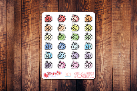 Dishes Doodle Icon Planner Stickers D001
