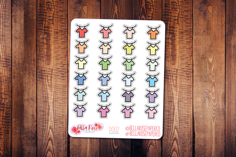 Laundry Doodle Icon Planner Stickers D002