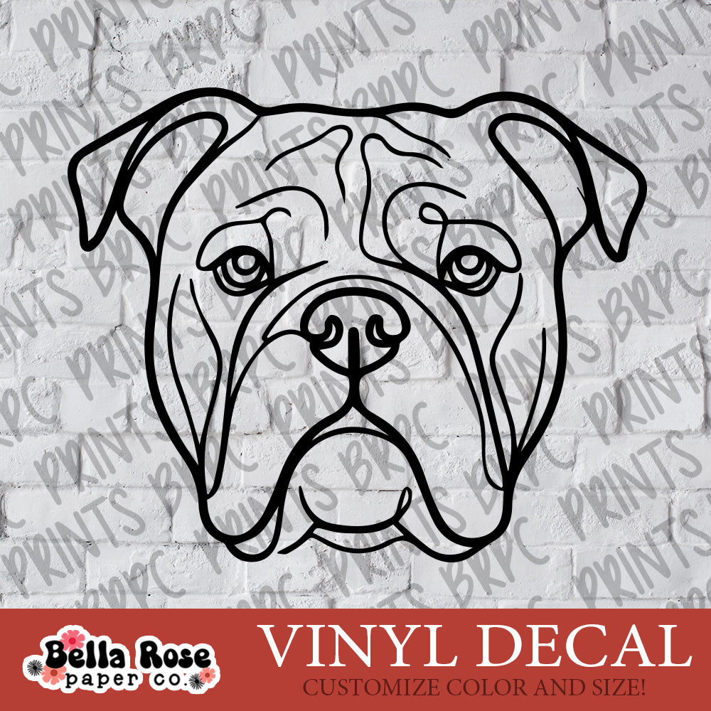 English Bulldog Vinyl Decal