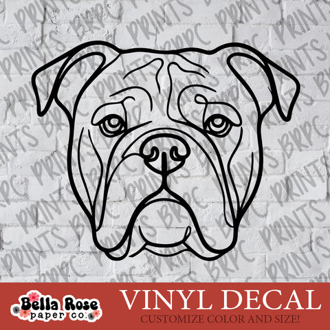 English Bulldog Vinyl Decal