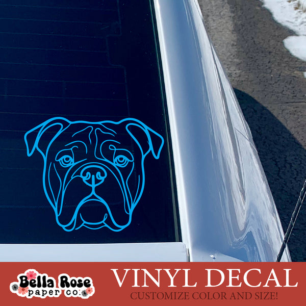 English Bulldog Vinyl Decal