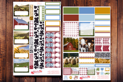 Farm Life Academic Photo Planner Sticker Kit SM501