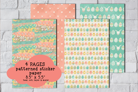 Farmhouse Easter Patterned Sticker Paper Set
