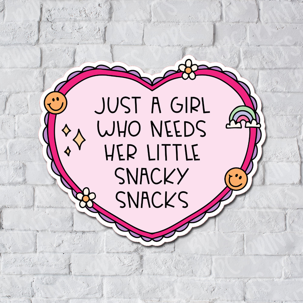 Just a Girl With Snacks Matte Deco Sticker