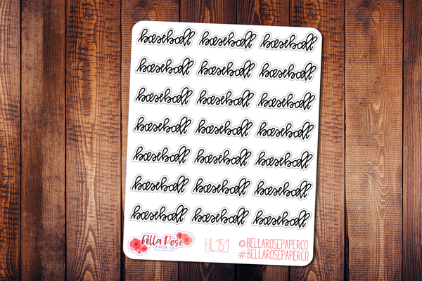 Baseball Hand Lettering Planner Stickers HL151