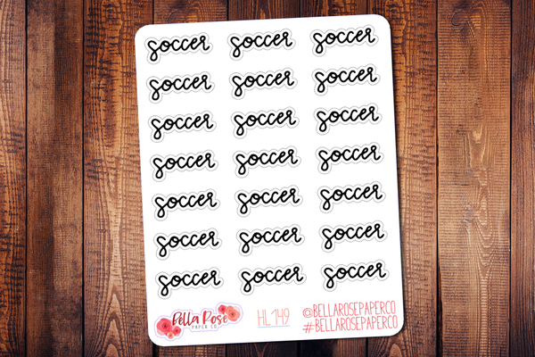 Soccer Hand Lettering Planner Stickers HL149