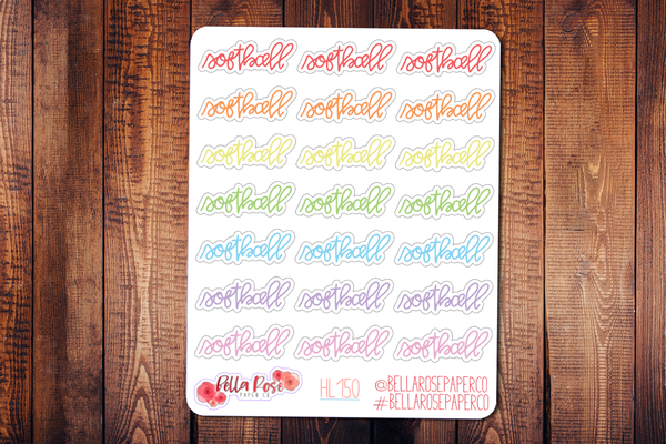 Softball Hand Lettering Planner Stickers HL150