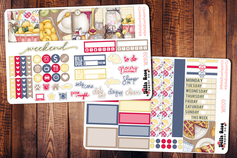 Homemade Mini Happy Planner Sticker Kit W609