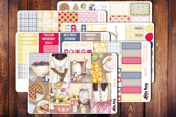 Homemade Planner Sticker Kit W609