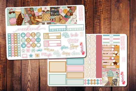 Ice Cream Shop Mini Happy Planner Sticker Kit SP605