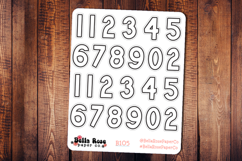 Numbers Journaling Planner Stickers B105