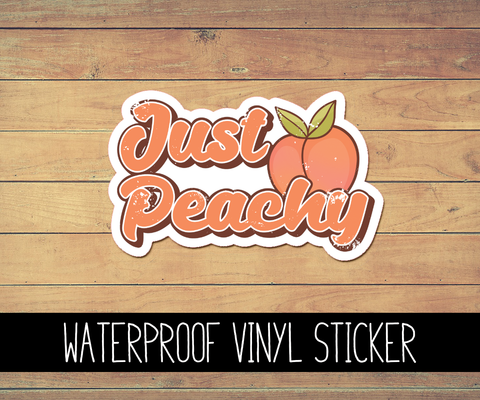 Just Peachy Vinyl Waterproof Sticker