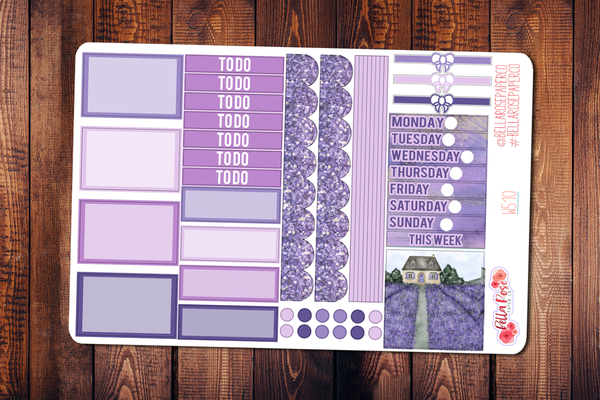 Lavender Fields Mini Happy Planner Sticker Kit W510