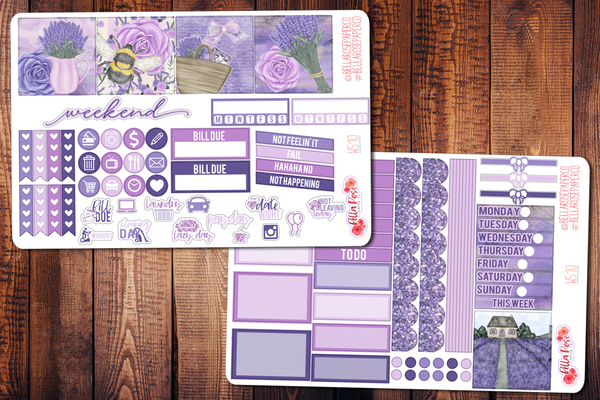 Lavender Fields Mini Happy Planner Sticker Kit W510