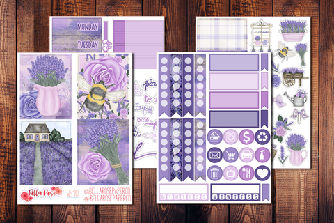 Lavender Fields Mini Sticker Kit W510
