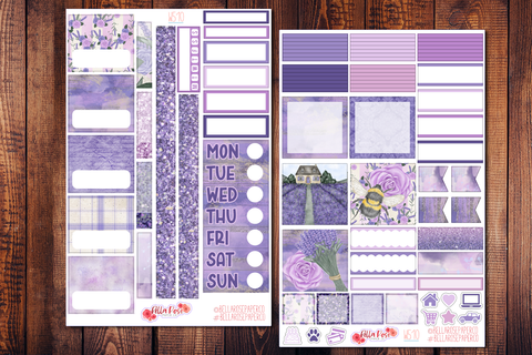Lavender Fields Academic Planner Sticker Kit W510