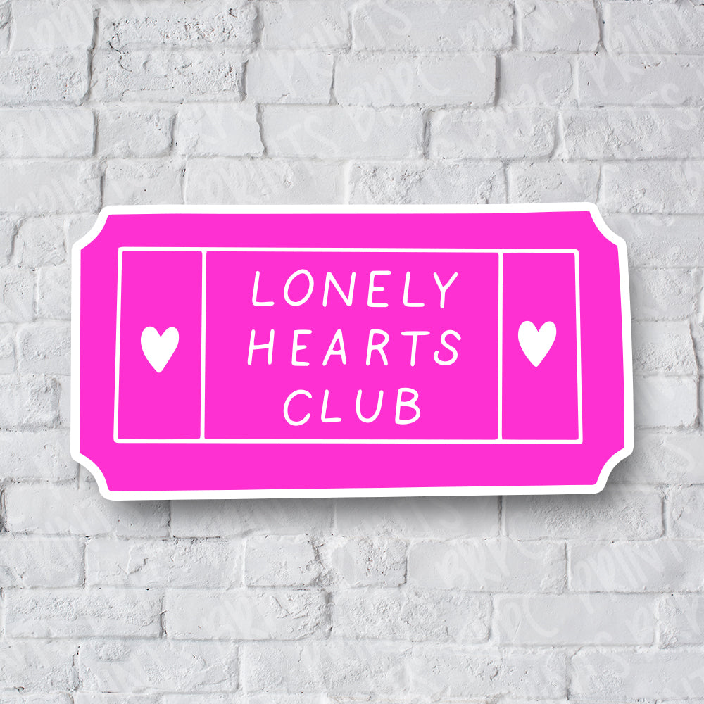 Lonely Hearts Club Matte Deco Sticker