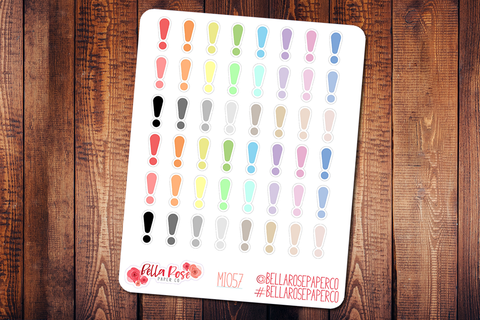 Exclamation Mini Icon Planner Stickers MI057