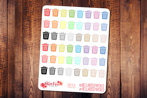 Trash Mini Icon Planner Stickers MI058