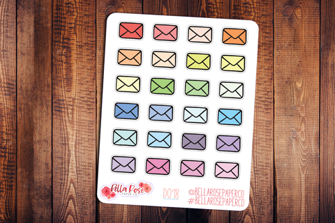 Mail Doodle Icon Planner Stickers D018
