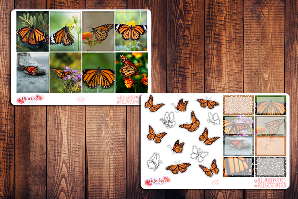 Monarch Butterfly Photo Planner Sticker Kit W508