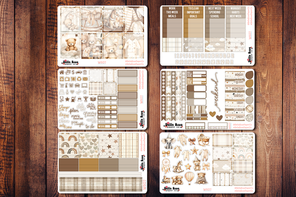 Neutral Newborn Planner Sticker Kit W607