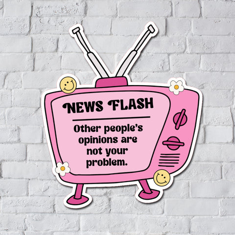 News Flash Matte Deco Sticker