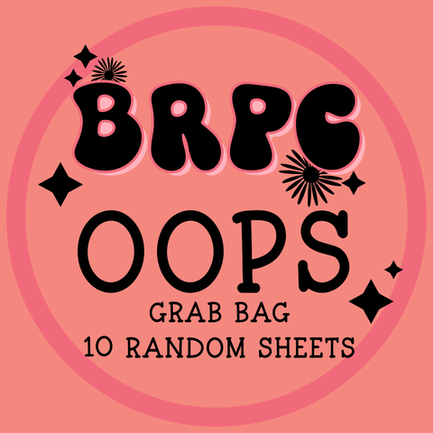 OOPS GRAB BAG Planner Stickers, 10 Sheets of Oops Planner Stickers