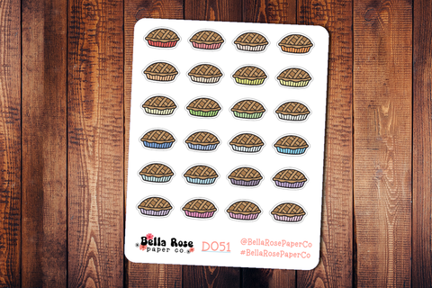 Pie Doodle Icon Planner Stickers D051