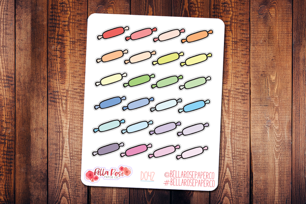 Rolling Pin Doodle Icon Planner Stickers D042