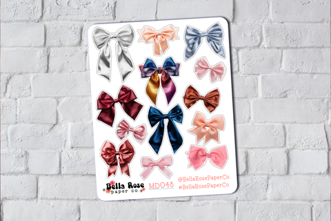 Satin Bows Deco Stickers MD048