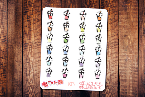 Cold Drink Doodle Icon Planner Stickers D015