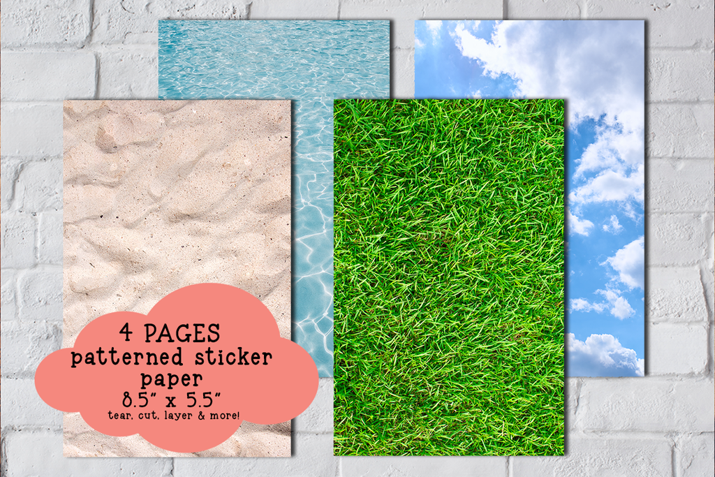 Summer Afternoon Patterned Sticker Paper Set