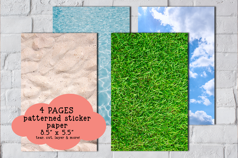Summer Afternoon Patterned Sticker Paper Set