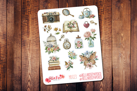 Vintage Romance Planner Stickers MD023