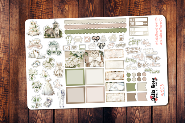 Classic Wedding Hobonichi Weeks Sticker Kit W608