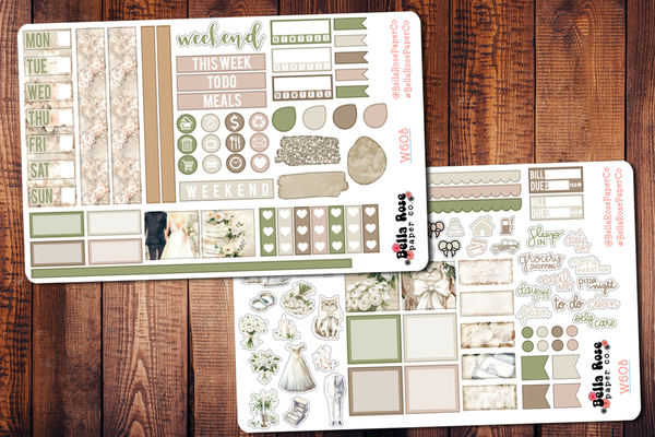 Classic Wedding Hobonichi Weeks Sticker Kit W608