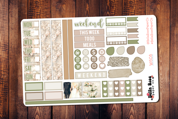 Classic Wedding Hobonichi Weeks Sticker Kit W608