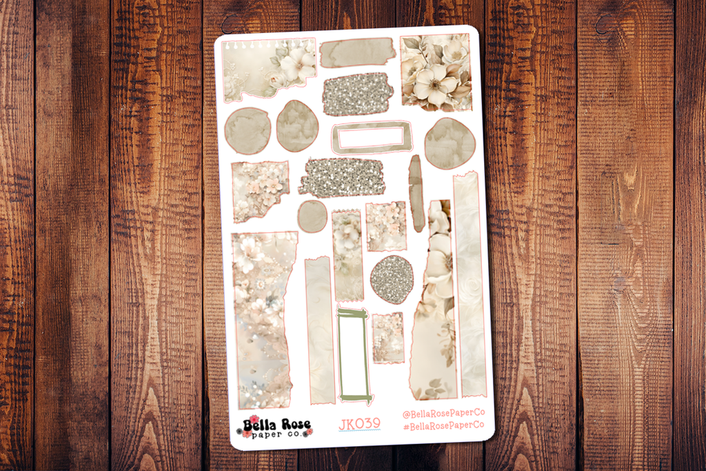 Classic Wedding Journaling Sticker Kit JK039