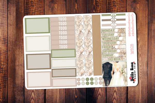 Classic Wedding Mini Happy Planner Sticker Kit W608