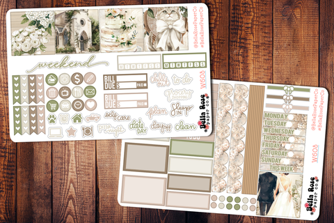 Classic Wedding Mini Happy Planner Sticker Kit W608