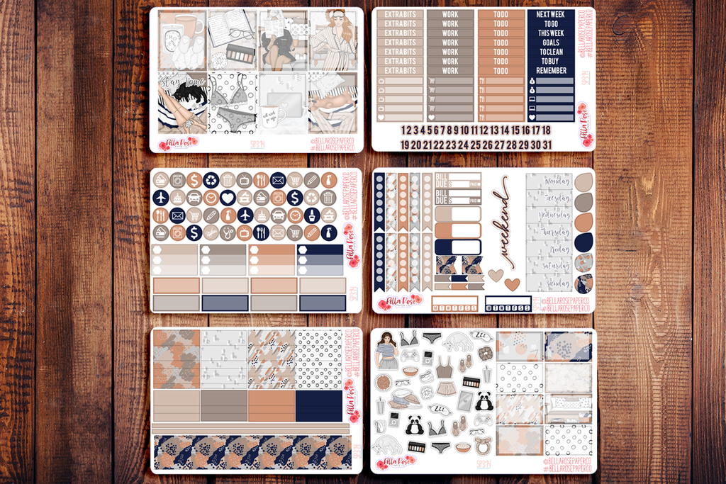 Let’s Stay Home Planner Sticker Kit SP314