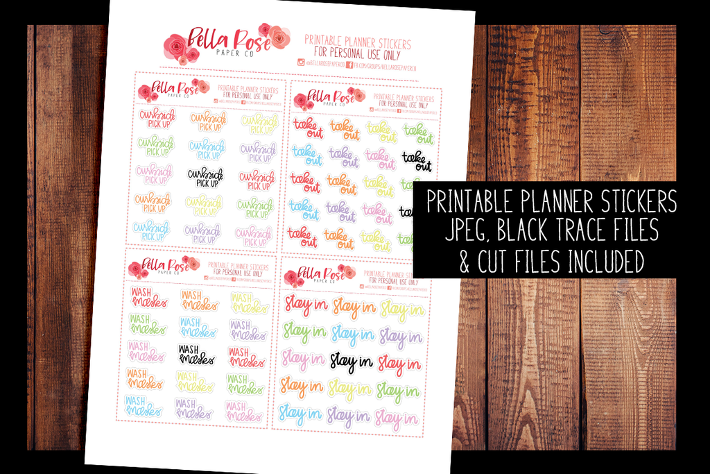 2020 Life Hand Lettered Planner Stickers | PRINTABLE PLANNER STICKERS