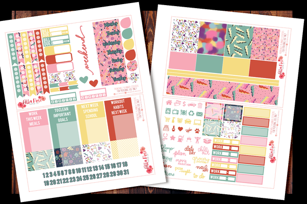 90's Baby Happy Planner Kit | PRINTABLE PLANNER STICKERS