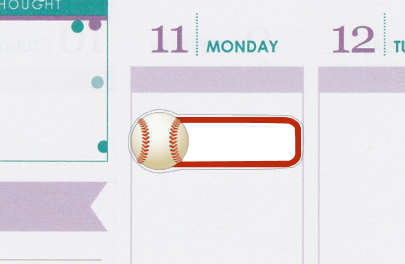 Baseball Game Sports Planner Stickers B007
