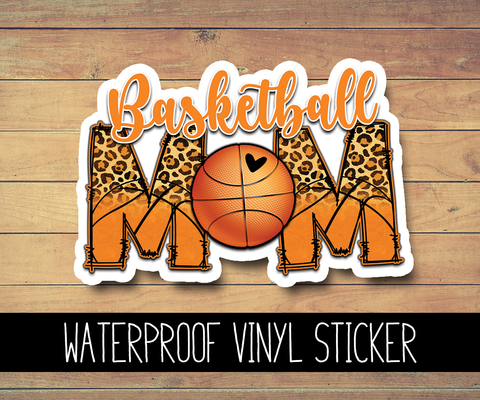 Basketball Mom Vinyl Waterproof Sticker