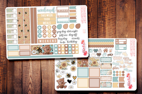 The Bears and The Bees Hobonichi Weeks Sticker Kit W503