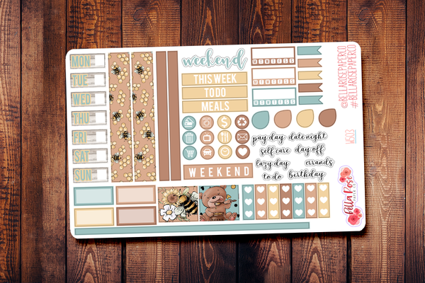 The Bears and The Bees Hobonichi Weeks Sticker Kit W503